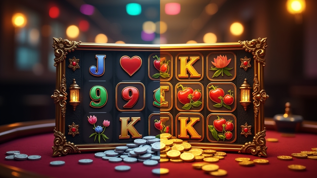 Vergelijking tussen demo en echt spel van Royal Joker